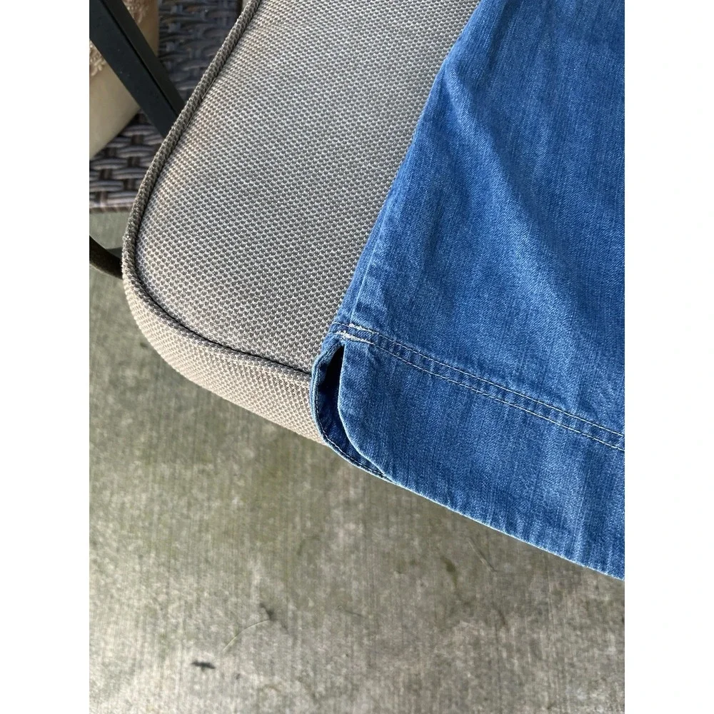 32 Degrees Mini Skort Blue Chambray Drawstring Size XL Inner Shorts Pockets